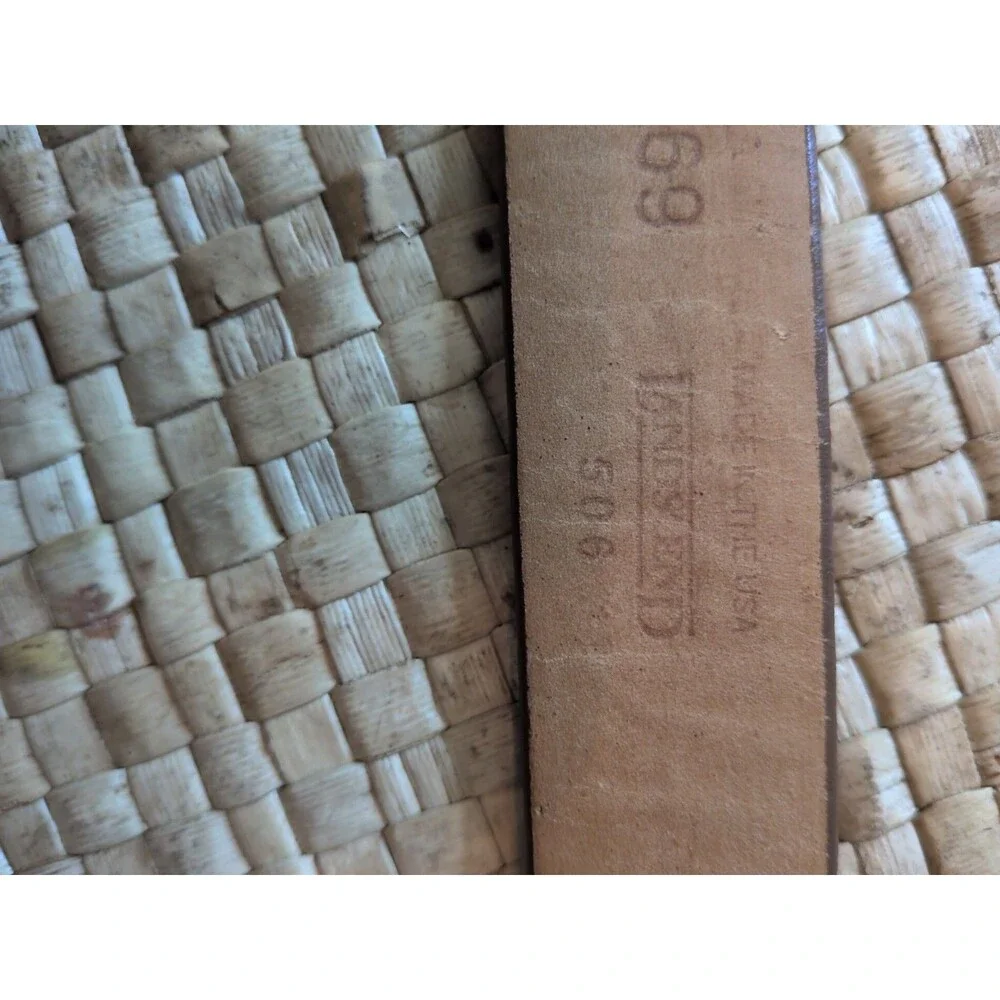 Vintage Land's End USA Brown Genuine Leather Belt Ladies Size 32